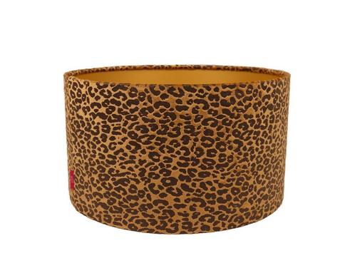 Lampenkap Velvet Panter Ø 45 cm, Huis en Inrichting, Lampen | Lampenkappen, 25 tot 50 cm, Rond, Bruin, Overige kleuren, Nieuw