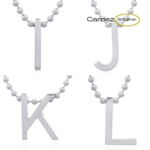 Echt zilveren alfabet letter kettinghanger, Sieraden, Tassen en Uiterlijk, Kettinghangers, Nieuw, Verzenden