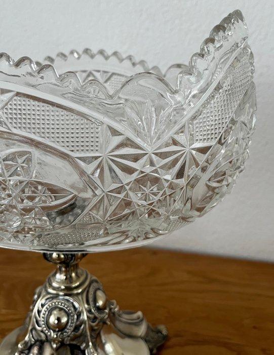 Schaal - Verzilverd - Schaal Centre de Table, Antiek en Kunst, Antiek | Glas en Kristal