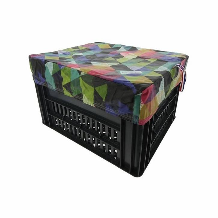 Hooodie Fietskrat Fietsmand Hoes Medium Colored Triangles, Fietsen en Brommers, Fietsaccessoires | Fietsmanden, Nieuw, Verzenden