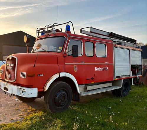 MAN 11-192 brandweer truck 4x4/camper/ foodtruck/ ect, Auto's, Vrachtwagens, Te koop, Handgeschakeld, Diesel, Ophalen