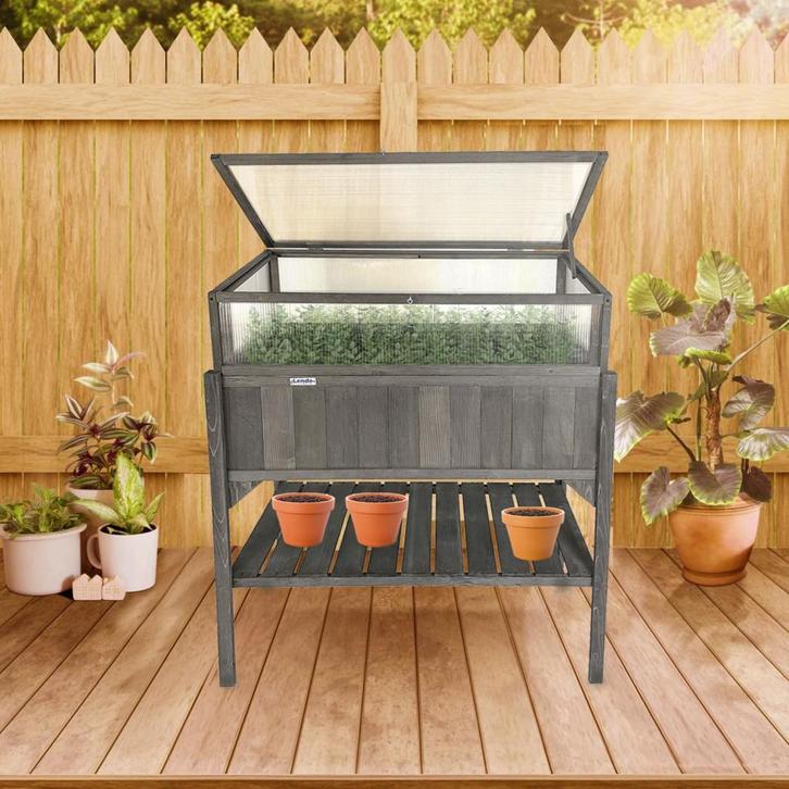 Plantenbak | Kweekbak | Kweektafel | 97,5x49x120 cm | Hout, Tuin en Terras, Bloembakken en Plantenbakken, 60 cm of meer, 100 cm of meer