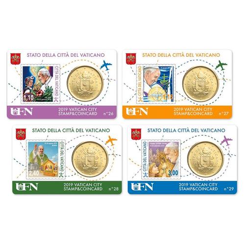 Vaticaan Coincard + Postzegel Set 2019 #2, Postzegels en Munten, Munten | Europa | Euromunten, Verzenden
