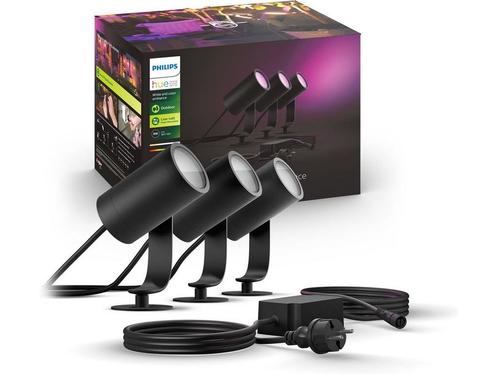 Philips Hue Lily tuinspot - wit en gekleurd licht - 3-spots, Tuin en Terras, Buitenverlichting, Zo goed als nieuw, Verzenden