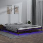 vidaXL Bedframe LED hout honingbruin 120x190 cm, Huis en Inrichting, Slaapkamer | Bedden, Bruin, Verzenden, Nieuw, 190 cm of minder