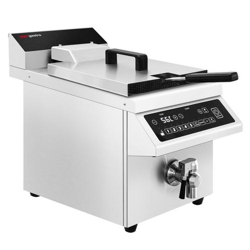 GGM Gastro | Inductiefriteuse - 8 liter - 3,5 kW - met |, Witgoed en Apparatuur, Frituurpannen, Verzenden