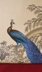 300x280 cm! Zeldzame Oosterse Art Nouveau stof met pauwen en