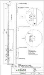 18 meter conische bovengronds stalen lantaarnpaal / lichtmas, Verzenden