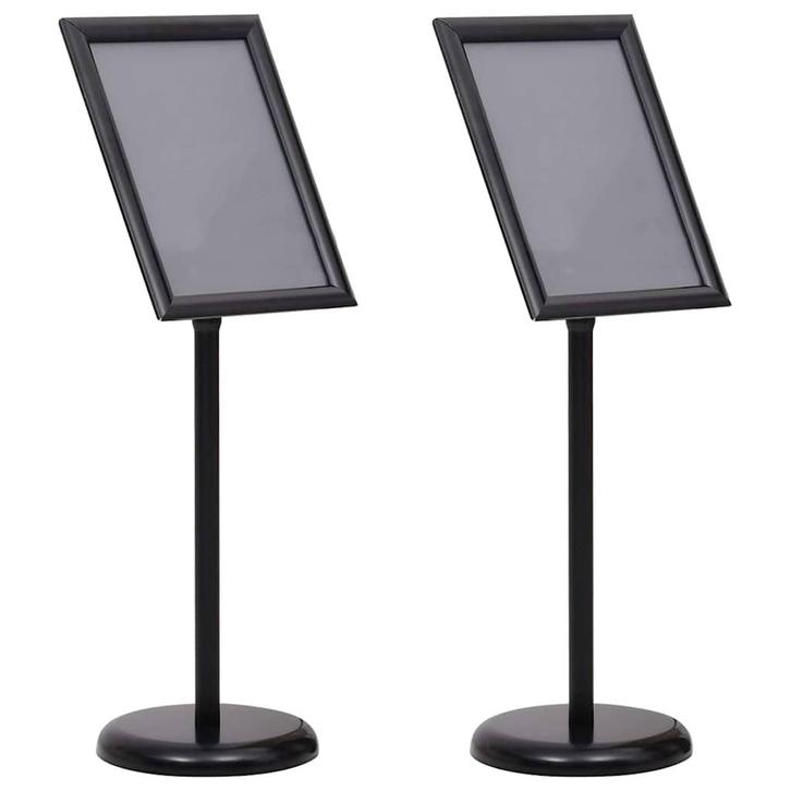 vidaXL Posterstandaards 2 pcs Zwart 45 x 33 x 88 cm, Huis en Inrichting, Kasten | Vitrinekasten, Nieuw, Verzenden