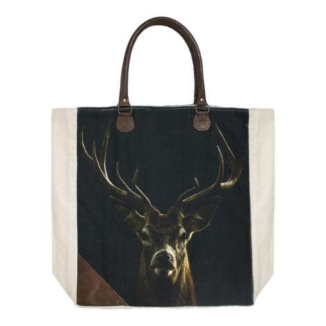 canvas shopper zwart edelhert*, Huis en Inrichting, Woonaccessoires | Overige, Verzenden