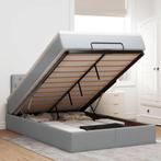 vidaXL Bed met matras 120x190 cm stof lichtgrijs, Verzenden, Nieuw, 190 cm of minder, Twijfelaar
