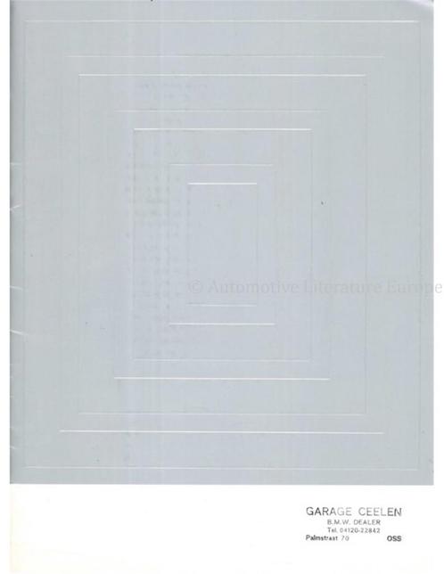 1972 BMW 3.0 CS | CSI BROCHURE NEDERLANDS, Boeken, Auto's | Folders en Tijdschriften, BMW
