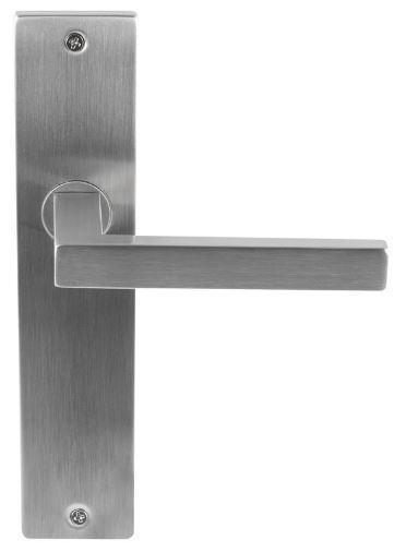 Deurkruk / Deurklink Basis Vierkant RVS Op langschild Blind, Doe-het-zelf en Verbouw, Hang- en Sluitwerk, Nieuw, Ophalen of Verzenden