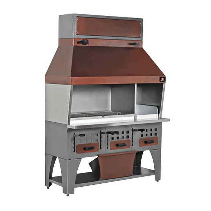 GGM Gastro | Wand-houtskoolgrill - 1,6 m | WGE16 | WGE16, Zakelijke goederen, Horeca | Keukenapparatuur, Nieuw in verpakking, Fornuis, Frituur en Grillen