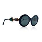 Moschino - by Persol Vintage Black Round Jewels Sunglasses, Sieraden, Tassen en Uiterlijk