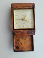 Reisklok - Leder, Metaal - 1950-1960 - Vintage Helveco Clock