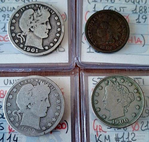 Verenigde Staten. Lot of 8 Coins 1882-1945/ Including 1 and, Postzegels en Munten, Munten | Europa | Niet-Euromunten