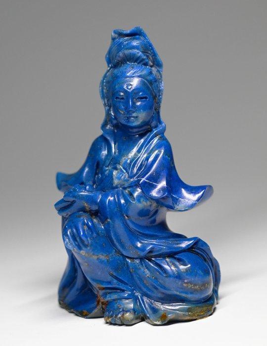 Beelden van Guan Yin - Lapis Lazuli - China - 20e eeuw, Antiek en Kunst, Antiek | Overige Antiek