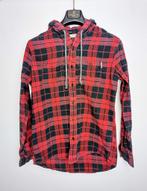Hollister Red and Black Checkered Flannel Hoodie - Size M, Verzenden, Nieuw