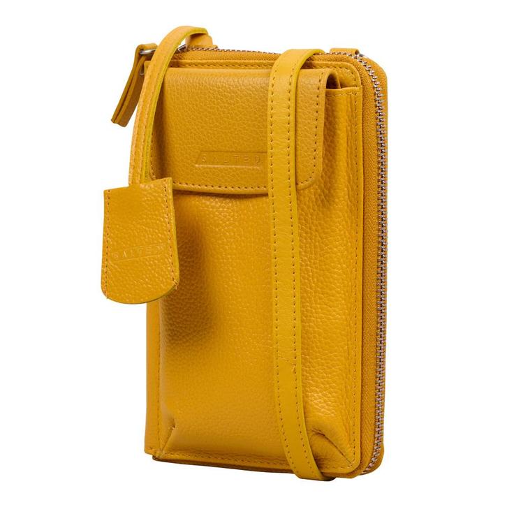Salted Dames Portemonnee Telefoontasje - Leer - Geel, Sieraden, Tassen en Uiterlijk, Tassen | Schoudertassen, Geel, Nieuw, Overige merken
