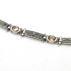 Zilver, 925 Sterling Zilveren Citrien & Marcasiet - Armband