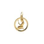 Gouden sterrenbeeld hanger; Maagd (horoscoop, astrologie), Ophalen of Verzenden, Gebruikt, Goud, Overige merken