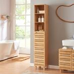 Badkamerkast Epind 180x33x30 cm naturel [en.casa], Huis en Inrichting, Verzenden, Nieuw
