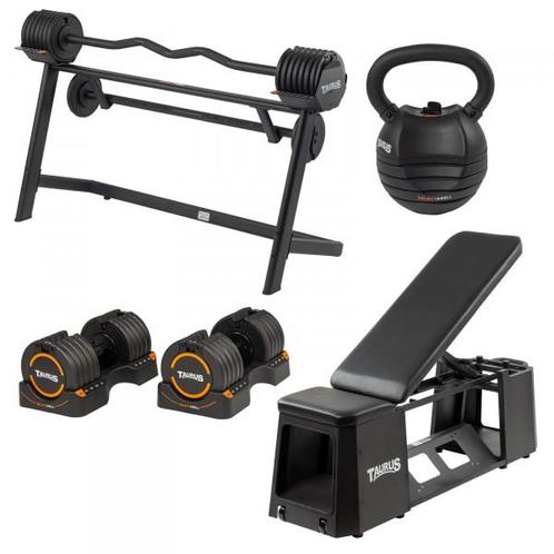 Taurus Selectabell Halterbank en Halterset Bank & 2x 22,5..., Sport en Fitness, Fitnessmaterialen, Nieuw, Verzenden