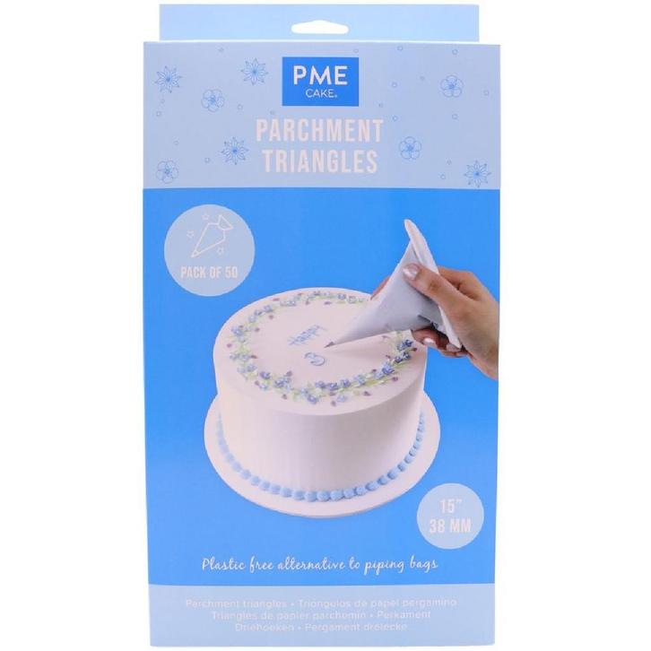 PME Cornetje Papier (Perkament Driehoeken) 50st, Hobby en Vrije tijd, Taarten en Cupcakes maken, Nieuw, Verzenden