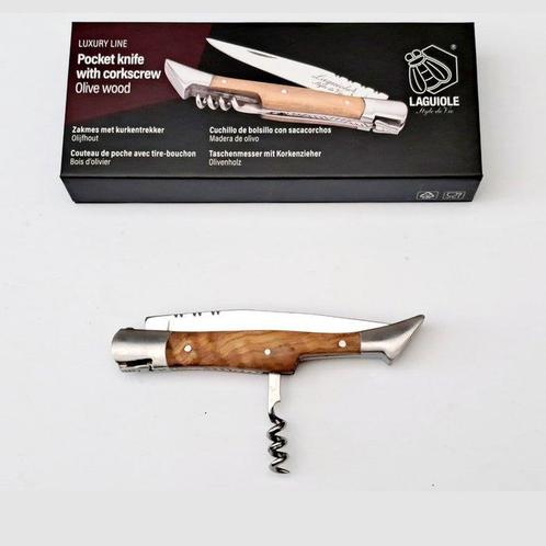 Laguiole - Pocket Knife with Corkscrew - Olive Wood - style, Antiek en Kunst, Antiek | Keukenbenodigdheden