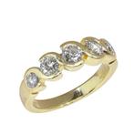 Ring - 18 karaat Geel goud - 1.00ct. tw. Diamant, Nieuw