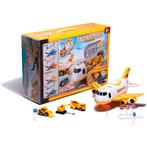Speelgoed vliegtuig met licht en geluid + 3 bouw auto, Kinderen en Baby's, Speelgoed | Actiefiguren, Nieuw, Ophalen of Verzenden
