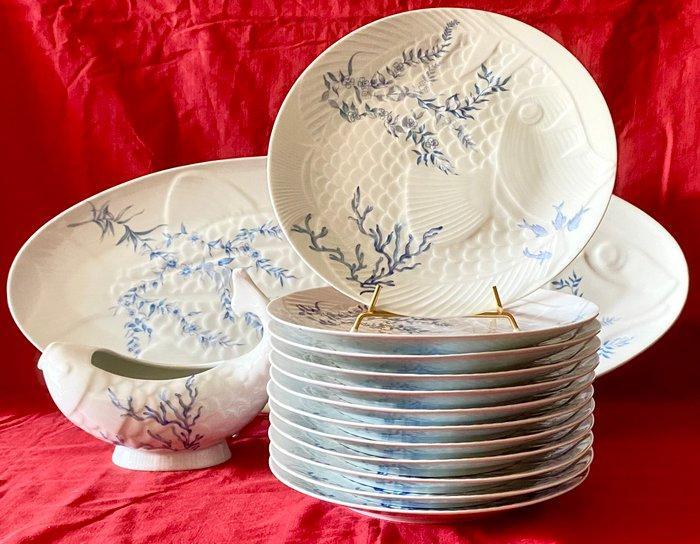 Limoges - Serveerset voor vis (14) - Visservies voor 12, Antiek en Kunst, Antiek | Meubels | Tafels