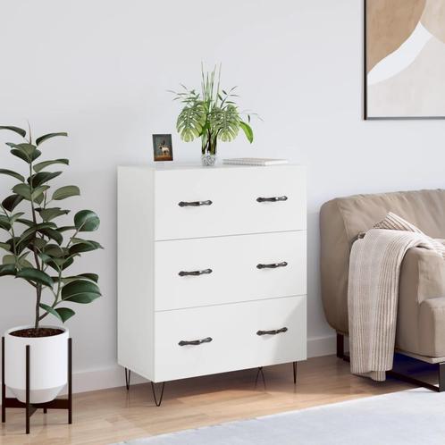 vidaXL Dressoir 69,5x34x90 cm bewerkt hout wit, Huis en Inrichting, Kasten | Dressoirs, 25 tot 50 cm, Nieuw, 50 tot 100 cm, Overige houtsoorten