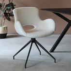 *WOONWINKEL* Tower Living Campo Eetkamerstoel Teddy Wit Draa, Huis en Inrichting, Stoelen, Verzenden, Nieuw, Wit