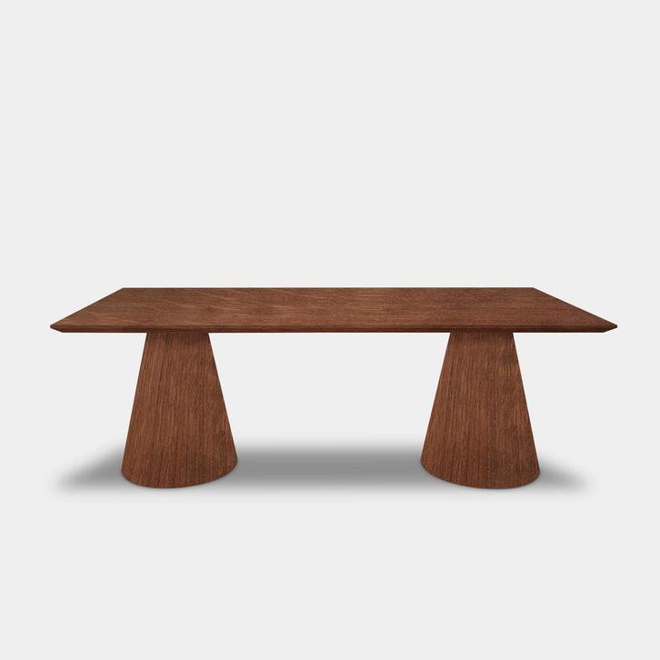 Tafel Rechthoekig Eikenhout  Kegelpoot  240x100, Huis en Inrichting, Tafels | Eettafels
