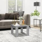 vidaXL Bijzettafel 50x50x35 cm bewerkt hout grijs sonoma, 50 tot 100 cm, Verzenden, Nieuw, 50 tot 100 cm