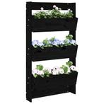 vidaXL Plantenbak wandmontage 3-laags 60x18,5x110 cm, Tuin en Terras, Verzenden, Nieuw, Hout