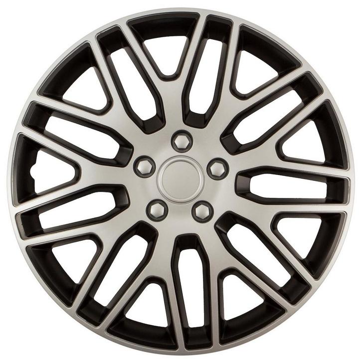 Wieldoppen 13 inch - Dakar Zilver/Zwart - wieldoppenset, Auto diversen, Wieldoppen, Nieuw, Verzenden
