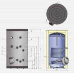 Losstaand boiler-/ buffervat, 200 L met warmtewisselaar, Nieuw, 60 tot 150 cm, 800 watt of meer, Ophalen of Verzenden