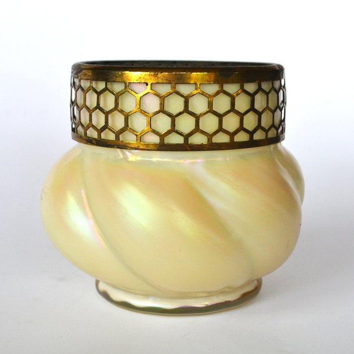 Kralik - Vaas - Glas, Messing, Antiek en Kunst, Antiek | Glas en Kristal