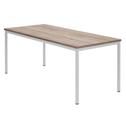 -16% Bureau Tafel - Wit met Robson Eiken topblad, Huis en Inrichting, Bureaus, Bureau, Nieuw, Verzenden