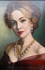 A. Jordens (1935) - Mooie jonge vrouw met parels