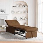vidaXL Slaapbank Bruin 67 x 194 x 38 cm Faux suede leer, Huis en Inrichting, Verzenden, Nieuw, Minder dan 150 cm