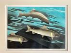 De Renende Ayu - Mezzotint - Sakamoto Kichi  (b 1932) -