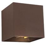 Moderne up down wandlamp roestkleurig, Dion, IP65, Ophalen of Verzenden, Nieuw, Metaal, Modern