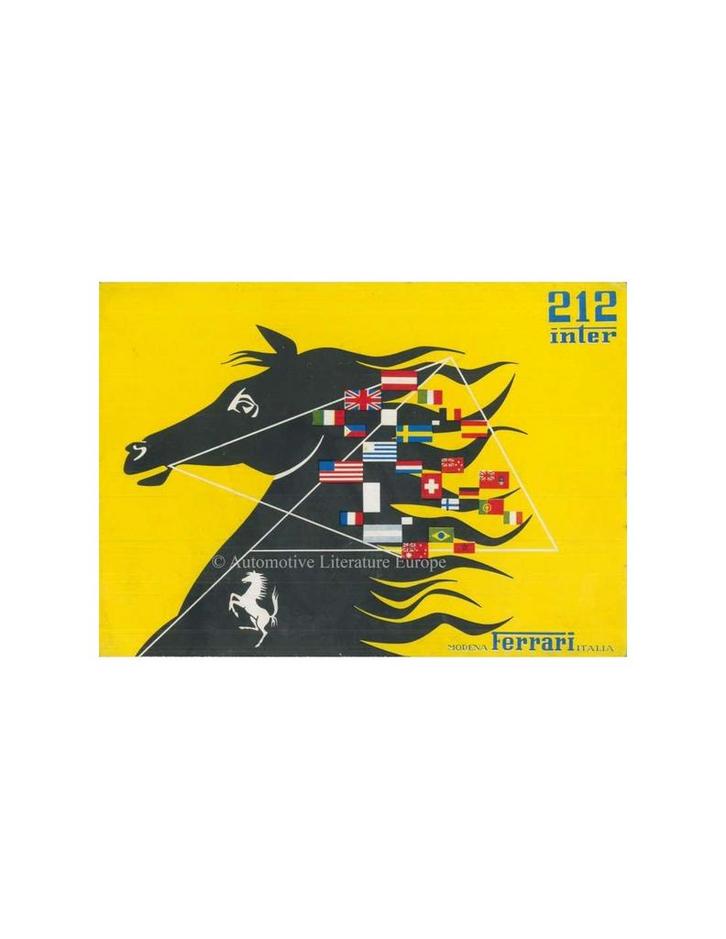 1953 FERRARI 212 INTER BROCHURE ITALIAANS, Boeken, Auto's | Folders en Tijdschriften, Ferrari