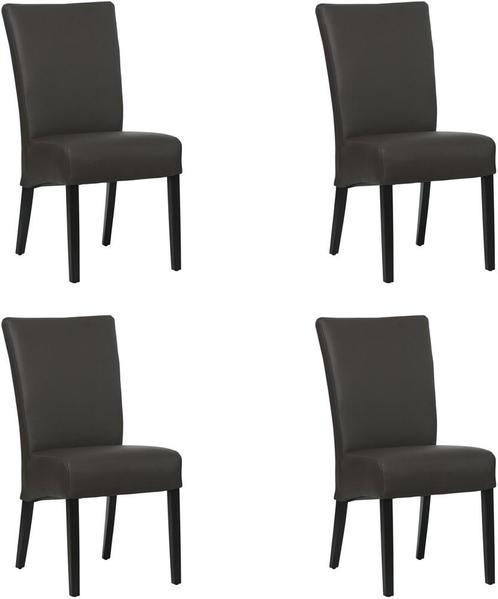 Set van 4 Donkerbruine leren landelijke eetkamerstoelen - To, Huis en Inrichting, Stoelen, Vier, Overige kleuren, Nieuw, Leer