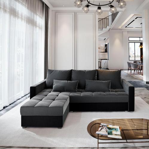 *SALE* Slaapbank met opbergruimte Kos | Antraciet/Zwart €499, Huis en Inrichting, Banken | Bankstellen, 200 tot 250 cm, 125 tot 150 cm