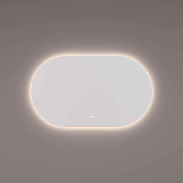 HIPP Design spiegel Ovaal-Recht met Indirecte LED, Huis en Inrichting, Woonaccessoires | Spiegels, Nieuw, Ophalen of Verzenden